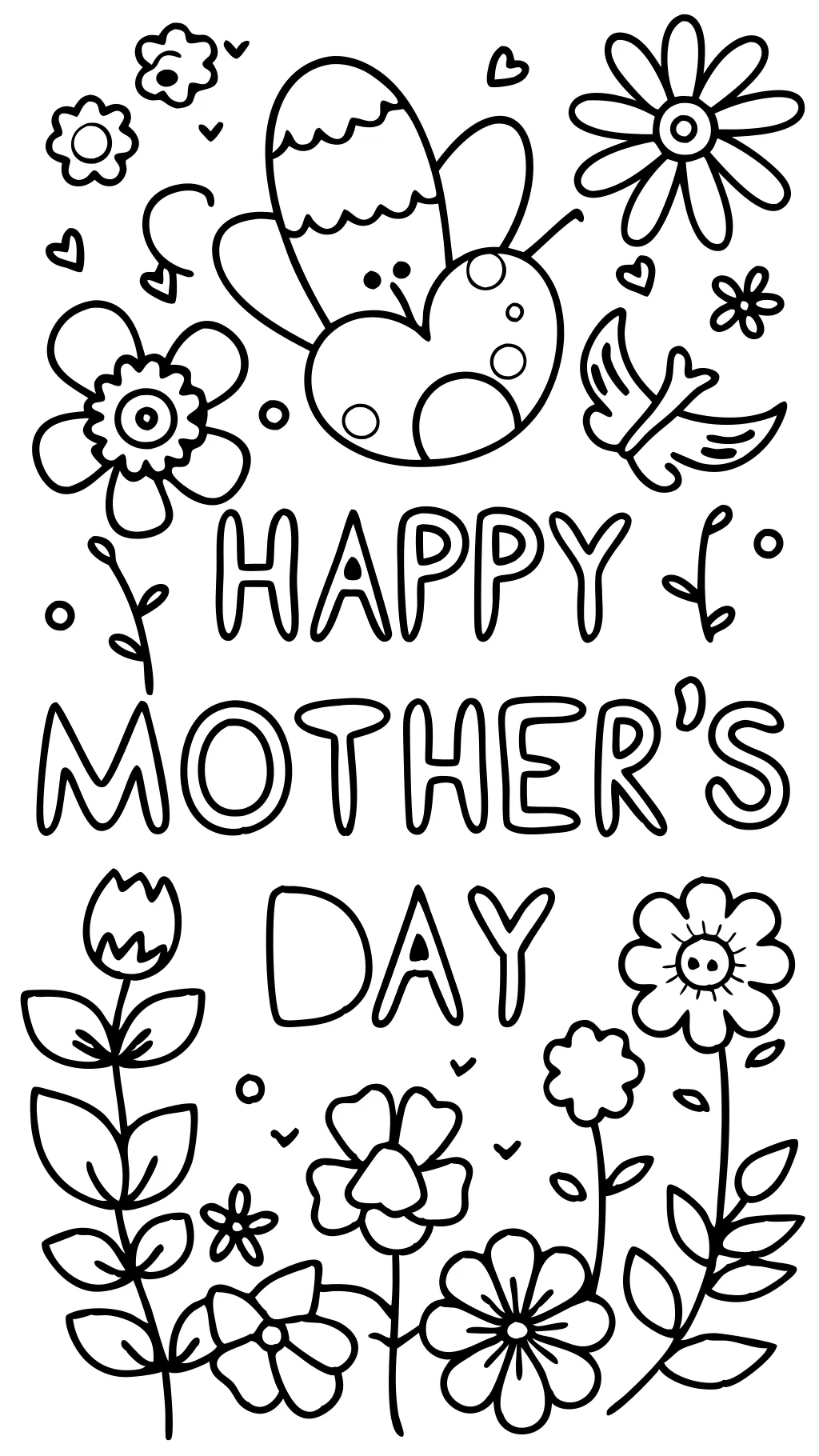 coloring pages for mothers day